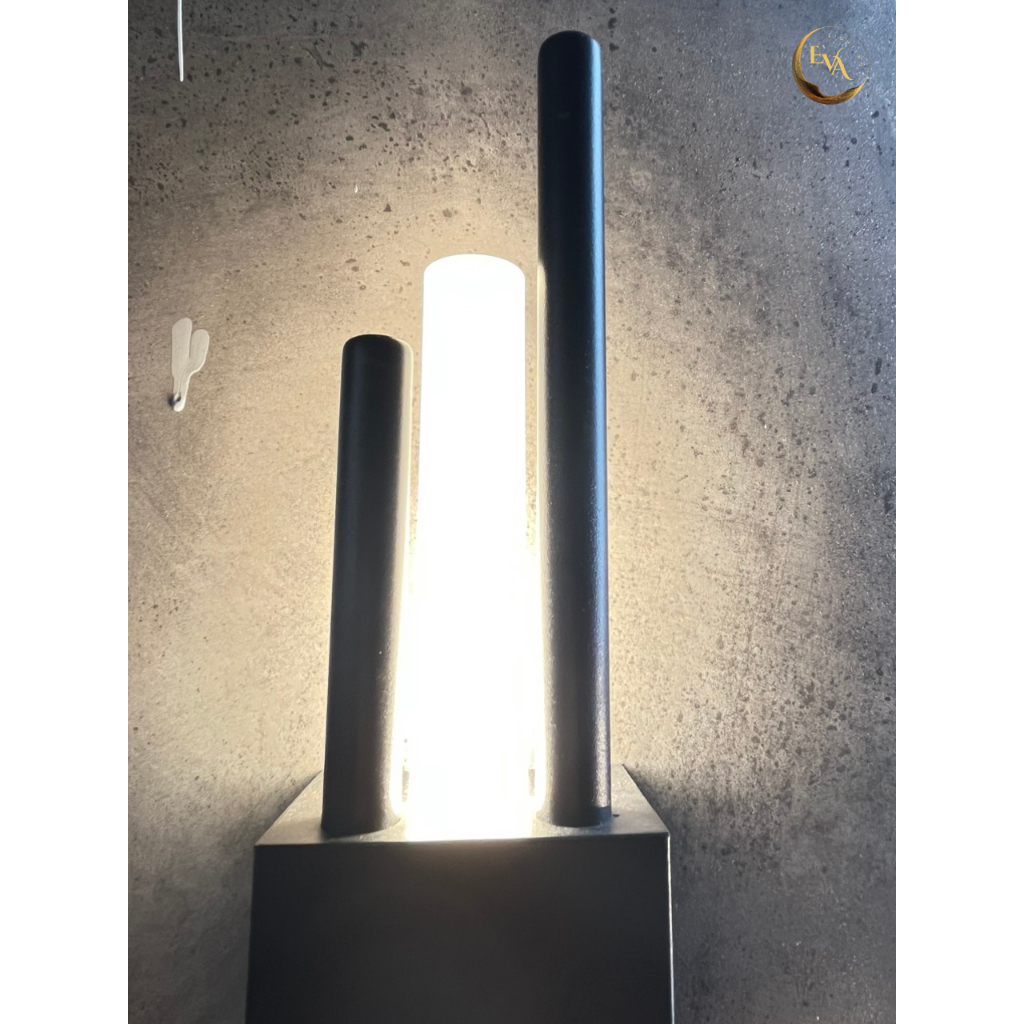 Đèn gắn tường LED 3 chế độ ánh sáng EVA W8616 BK phong cách hiện đại D90*H500 bảo hành 12 tháng