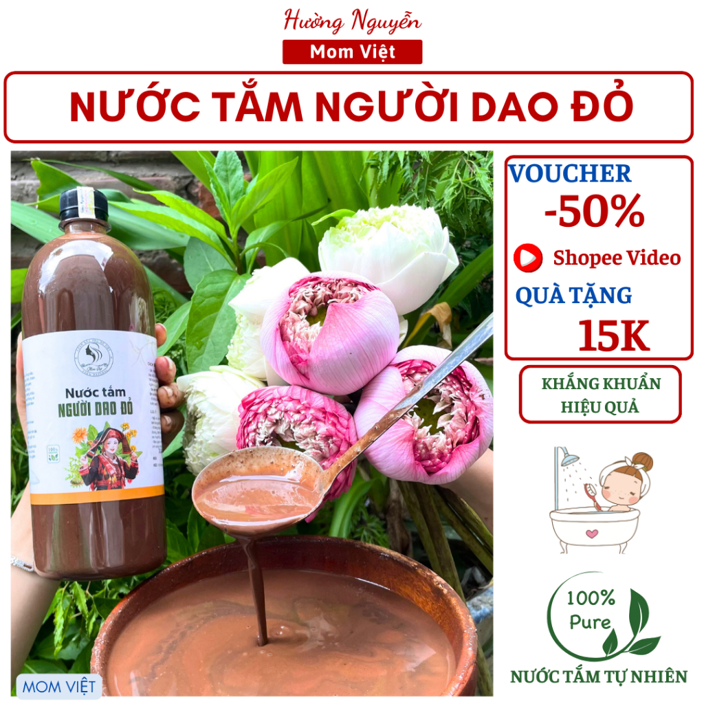 1LÍT NƯỚC TẮM DAO ĐỎ SAU SINH ( LOẠI CAO CẤP )
