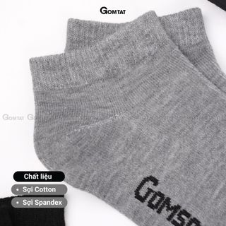 Combo 10 đôi tất nam nữ cổ thấp GOMTAT, vớ ngắn cổ nam nữ, hút ẩm thoáng khí, khử mùi chân - GOMSOCKS-NGAN-CB10