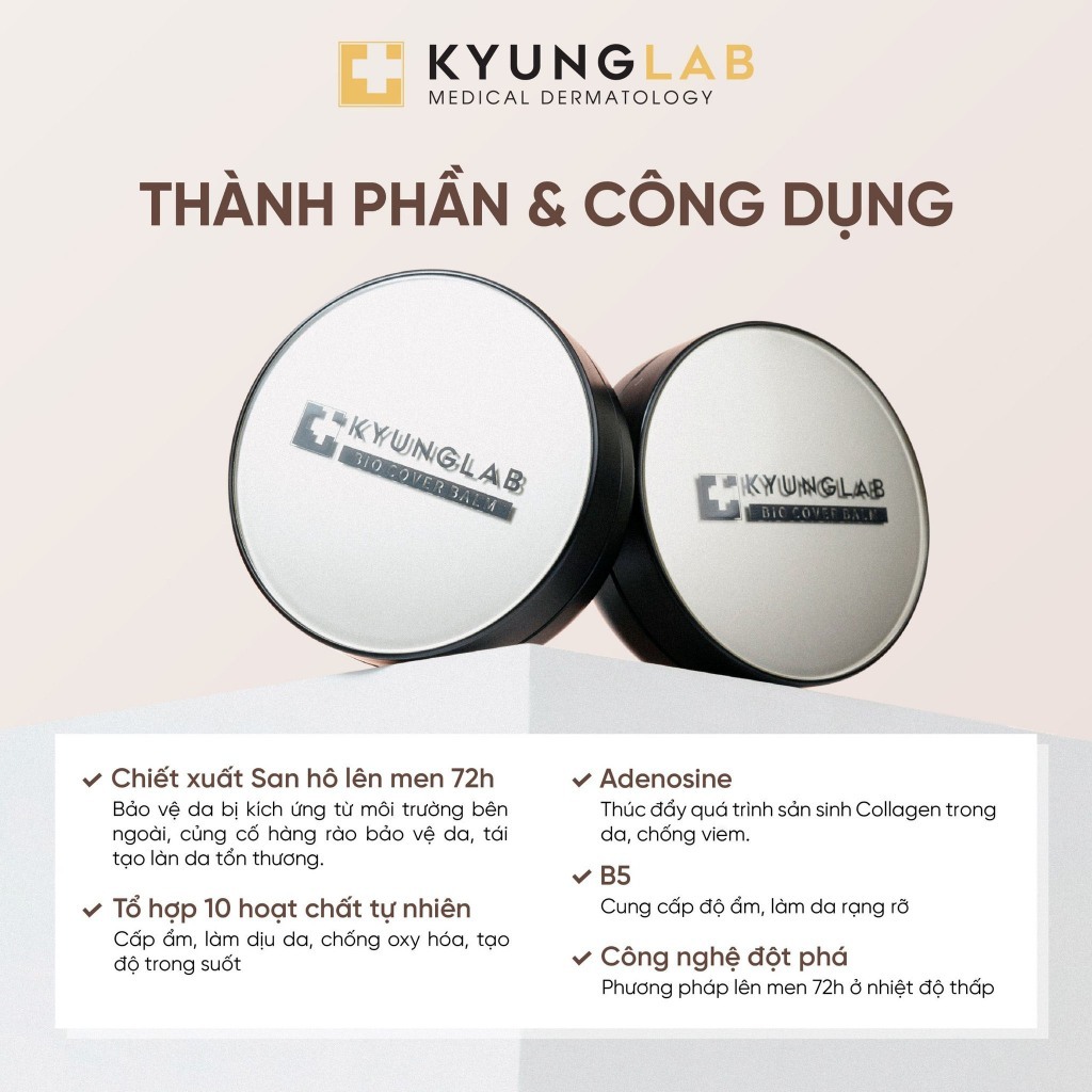 Cushion KyungLab Bio Cover Balm chuyên dành cho da treatment 15g
