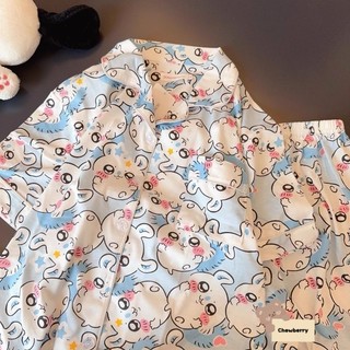 Bộ Ngủ, Set Đồ Mặc Nhà gồm áo pijama kèm quần short siêu xinh cho nữ