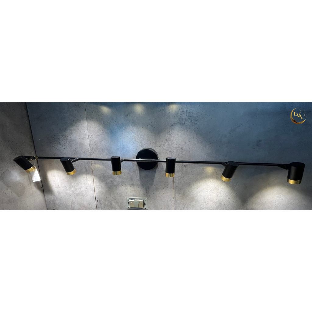 Đèn soi tranh, soi gương 6 bóng led EVA AP8110-6 BK công suất 18W,  L1200 * H143mm ánh sáng vàng, bảo hành 12 tháng