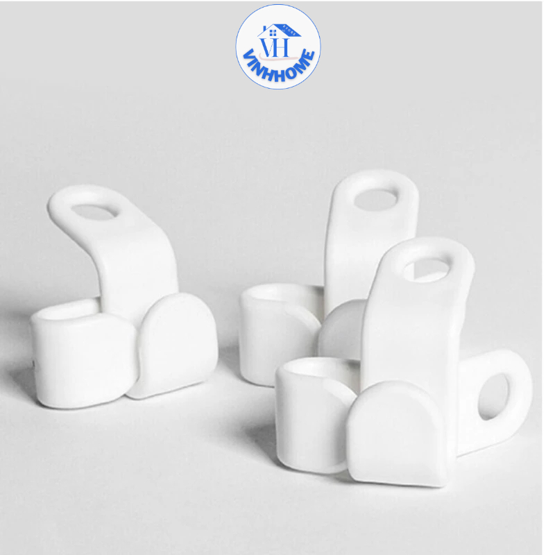 Set 10 đầu nối móc treo quần áo xếp tầng bằng nhựa cứng/Móc treo đồ tiện dụng tiết kiệm diện tích không gian tủ, phòng