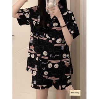 Bộ Pijama, Đồ Bộ Mặc Nhà Nữ Dáng Cộc Hoạt Hình Dễ Thương Mùa Hè
