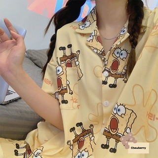 Bộ Ngủ, Set Đồ Mặc Nhà Pijama Nữ Dáng Côc Xinh Xắn Hình Trái Tim