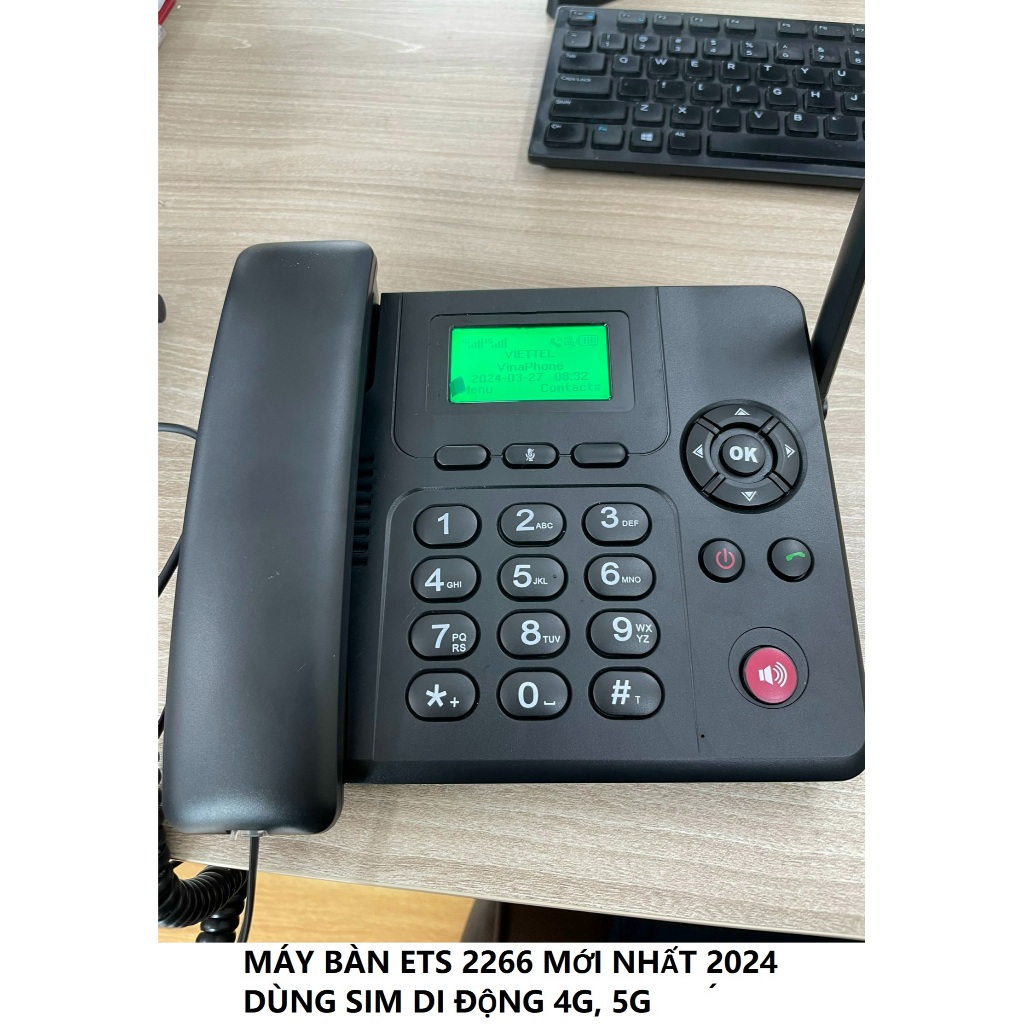 Điện thoại bàn không dây GSM 2 SIM, lắp sim các loại di động viettel ...