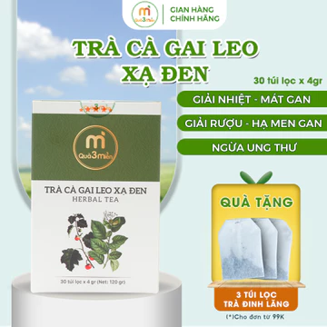 Trà Cà Gai Leo Xạ Đen giải độc gan ngừa ung thư hộp 30 túi lọc thương hiệu Quà 3 Miền