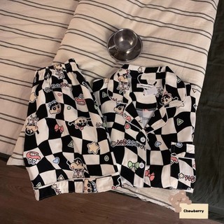 Bộ Đồ Ngủ, Set Pijama Mặc Nhà Nữ Trái Tim Xinh Xắn Mùa Hè
