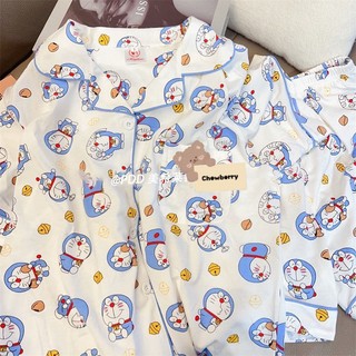 Bộ ngủ pijama, Đồ Bộ Gồm Áo kèm Quần short Bò Sữa Cute