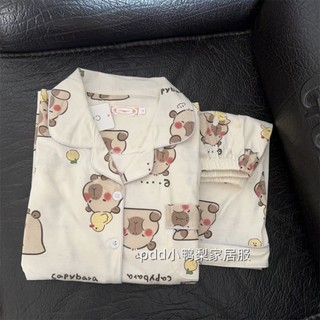 Bộ Ngủ pijama, Set mặc Hello kitty angel Ngắn Tay Lỡ Form Rộng Nữ
