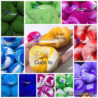 (mua từ 5 cuộn giá 9800/cuộn) 1 CUỘN VOAN TO, VOAN THÁI (dày, dài, dai hơn loại bình thường, 2 sợi 1 cuộn) làm hoa voa