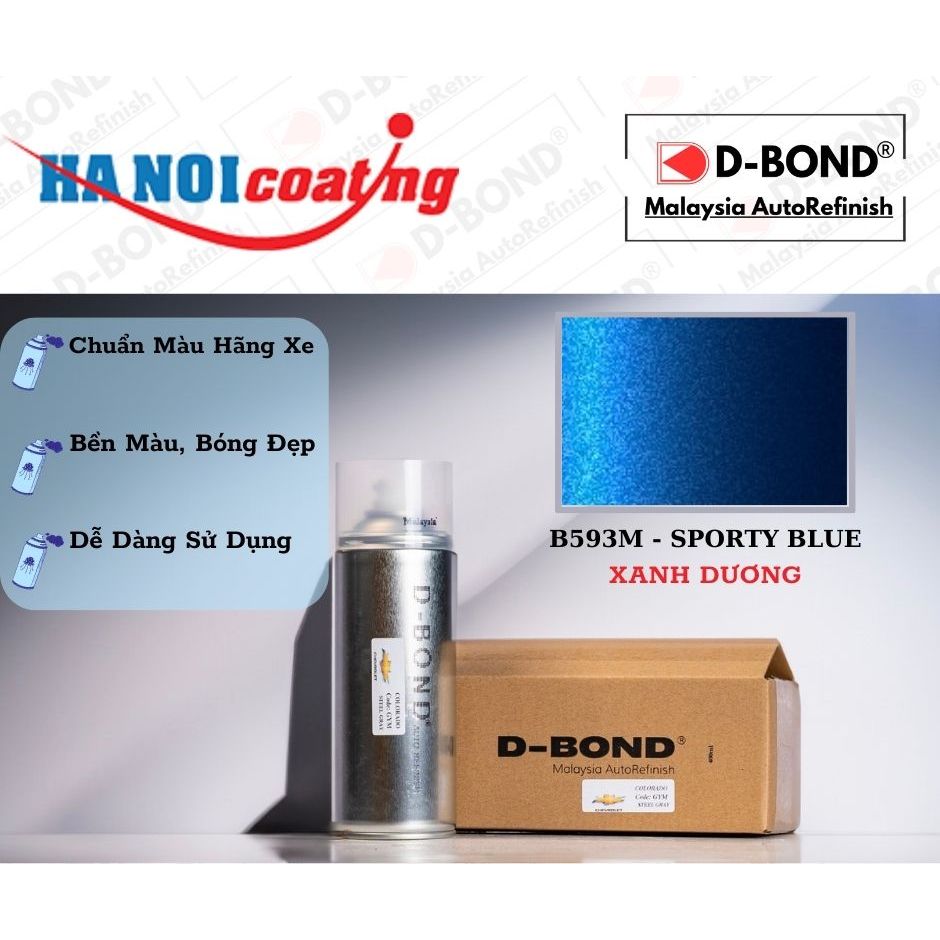 Sơn Xịt Xóa Vết Xước Cho Xe HONDA CIVIC Màu XANH DƯƠNG Code B593M ...