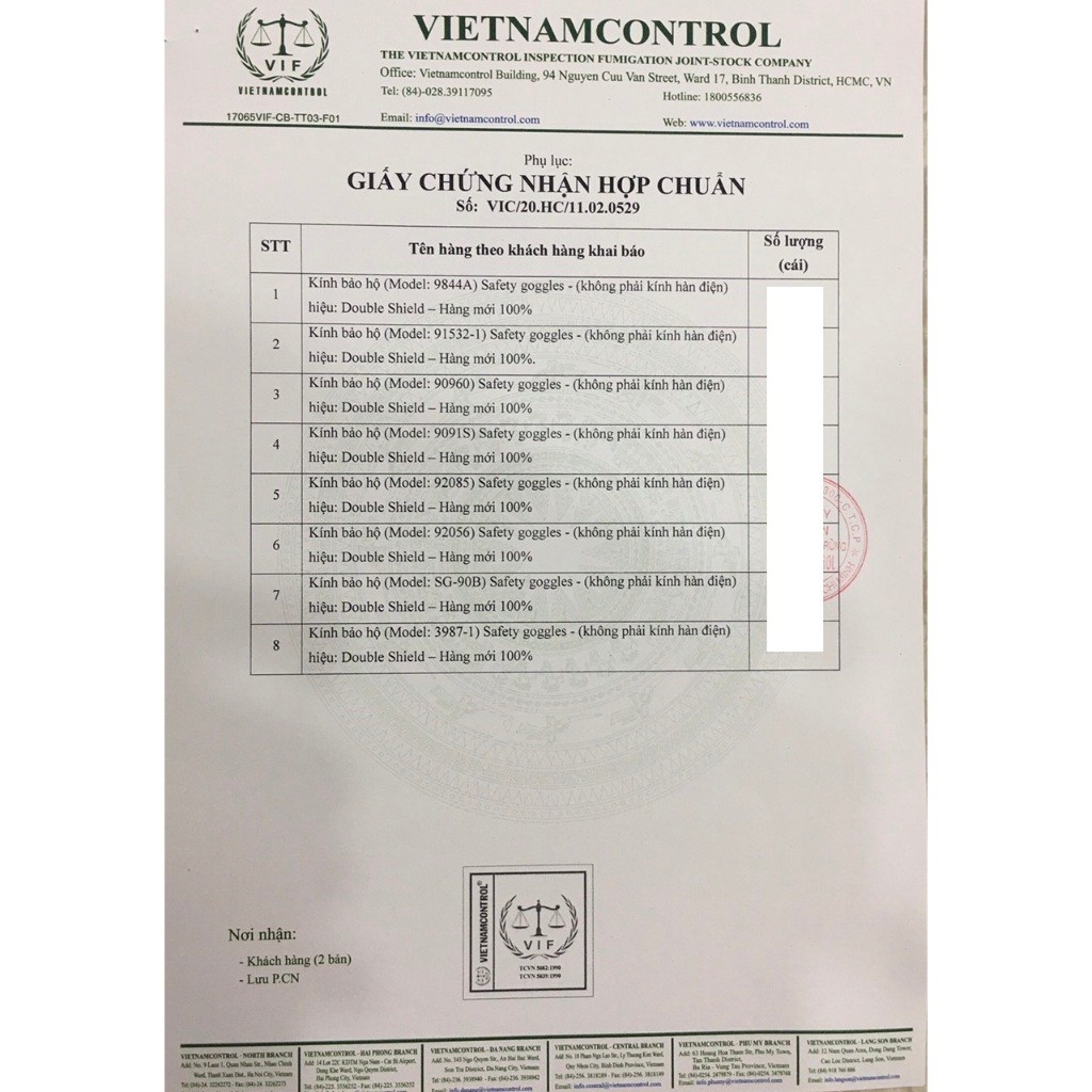 Kính Bảo Hộ Cao Cấp Chính Hãng Chống Tia UV DOUBLE SHIELD 92056 GR Đài Loan - Tròng Râm