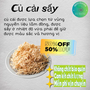 Củ cải sấy organic dùng trong ăn chay, eatclean, healthy