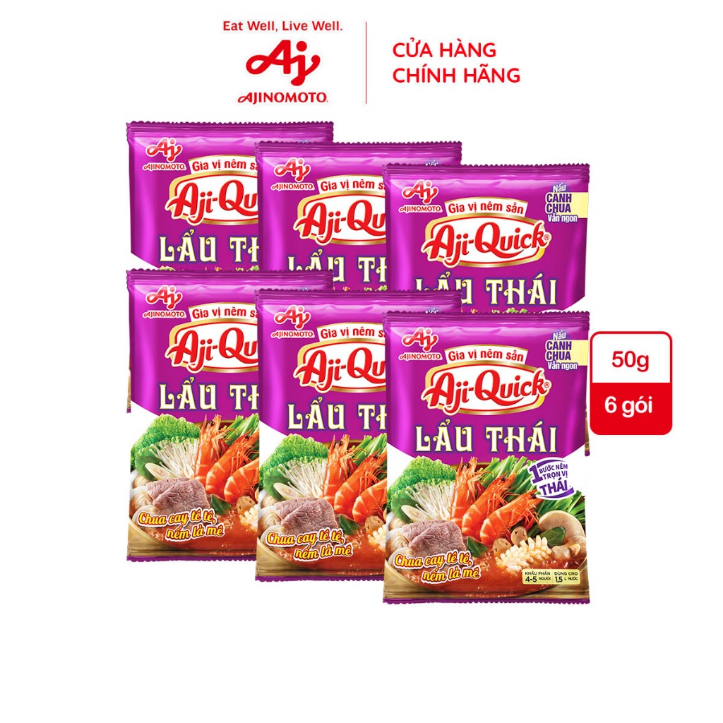 Ảnh Combo 6 Gói Gia Vị Nêm Sẵn Aji-Quick® Lẩu Thái 50g/Gói 1