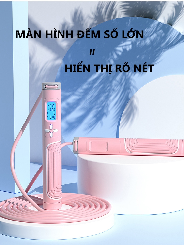 Ảnh Dây Nhảy Đếm Số Bảo Hành 12 Tháng Dây Nhảy Thể Thao Bộ Số Thông Minh Chất Liều Dây PVC Lõi Thép Cleacco DNDS Boro Sport 2