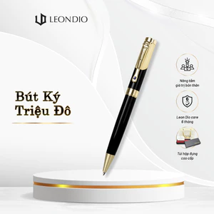 Bút Ký Cao Cấp Leon Dio Lapis Lazuli Black, ngòi 0.7mm, bút bi xoay, khắc tên theo yêu cầu