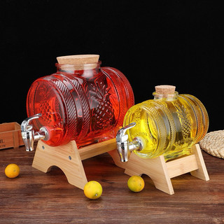 Bình 1000ml thuỷ tinh đựng nước có vòi tiện dụng kèm tặng chân gỗ