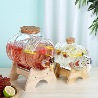 Bình 1000ml thuỷ tinh đựng nước có vòi tiện dụng kèm tặng chân gỗ