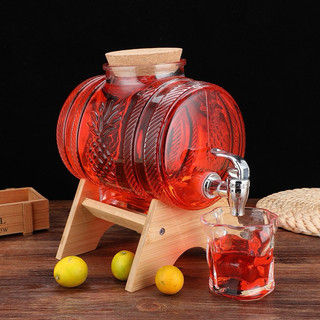 Bình 1000ml thuỷ tinh đựng nước có vòi tiện dụng kèm tặng chân gỗ