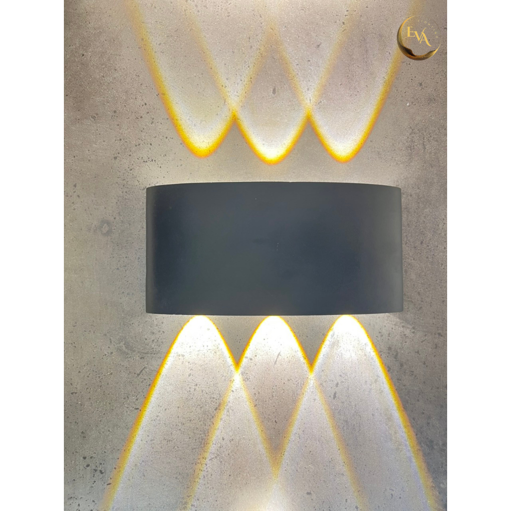 Đèn tường Led hắt 6 tia EVA TK-06 ngoài trời trong nhà lắp phòng khách, vách hiên, cầu thang, lối đi, bảo hành 12 tháng
