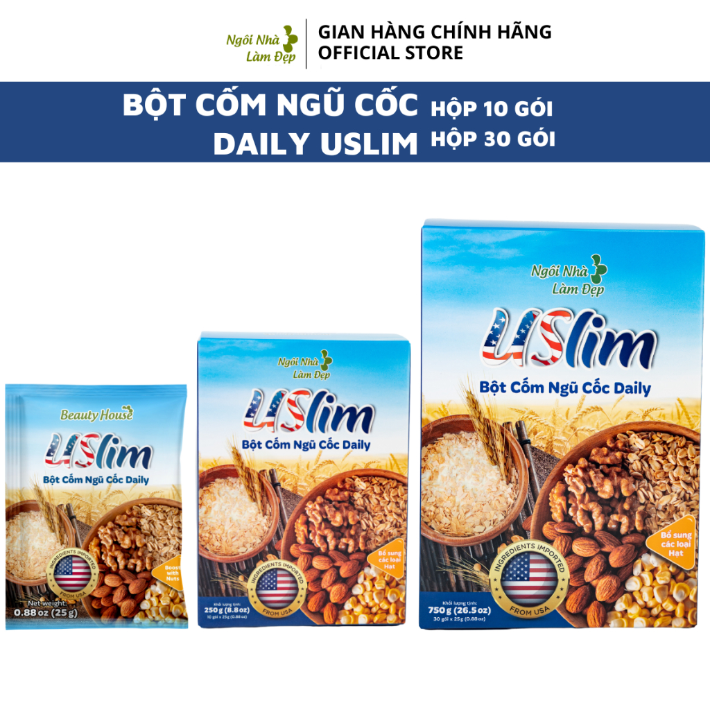 Bột Cốm Ngũ Cốc Daily USlim - Thức uống ngũ cốc dinh dưỡng healthy tiện ...