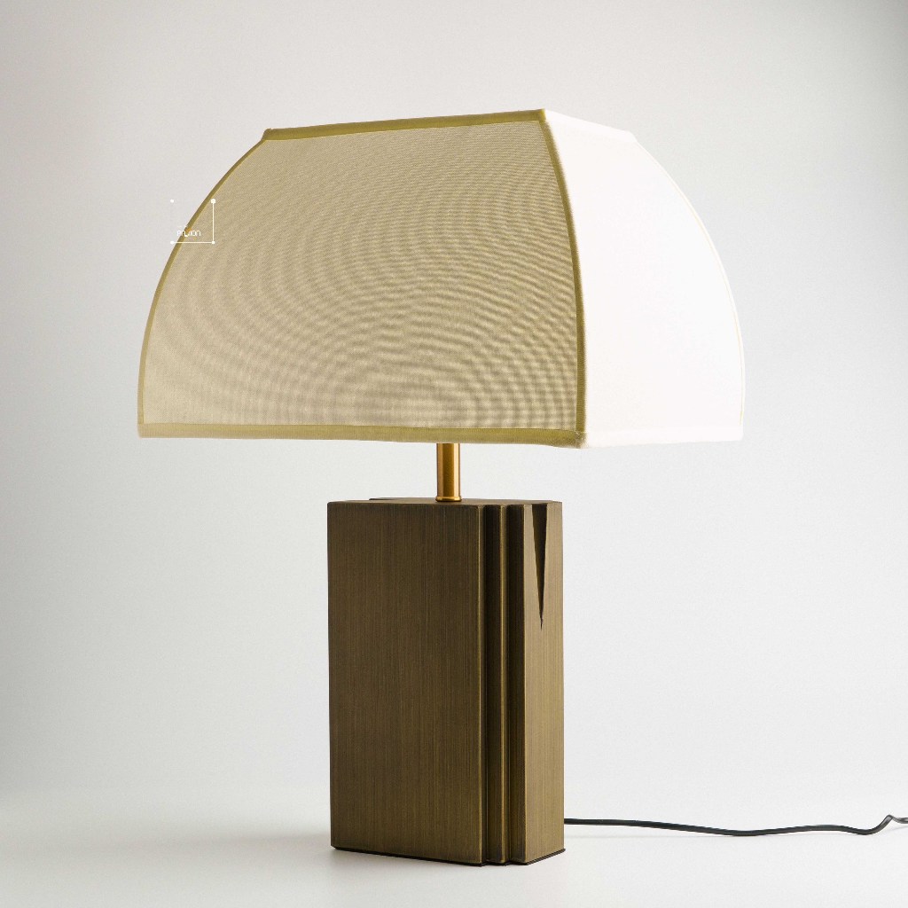 Đèn Bàn, Đèn Ngủ Behaus Sang Trọng Kiểu Dạng Khối Phong Cách Wabi Sabi
