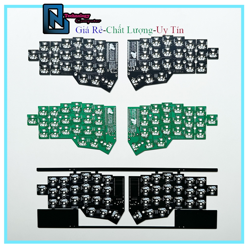 Mạch PCB Keyboard Corne Bán Lẻ Mạch Layout 44 Nút Có Chân Hot Swap LED ...