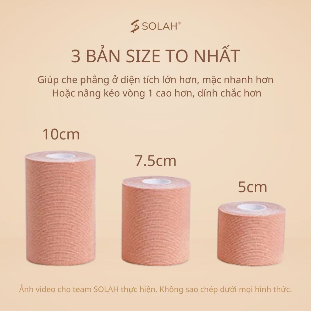 Băng Quấn Dán Ngực Size To SOLAH Tạo Khe Cho Nữ San Phẳng Ngực Tomboy Mặc Áo Mỏng Hở Lưng Sơ Mi PK03