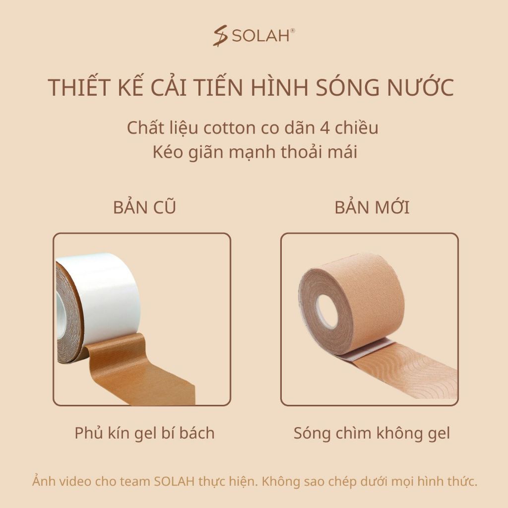Băng Quấn Dán Ngực Size To SOLAH Tạo Khe Cho Nữ San Phẳng Ngực Tomboy Mặc Áo Mỏng Hở Lưng Sơ Mi PK03