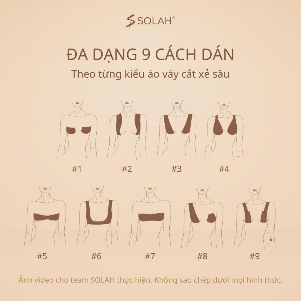 Băng Quấn Dán Ngực Size To SOLAH Tạo Khe Cho Nữ San Phẳng Ngực Tomboy Mặc Áo Mỏng Hở Lưng Sơ Mi PK03
