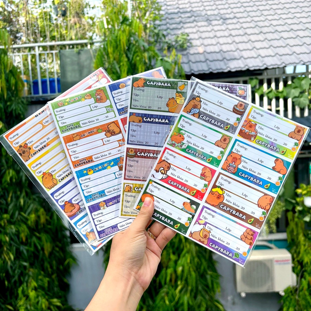 COMBO 40 Nhãn vở CAPYBARA - KUROMI dễ thương | Shopee Việt Nam