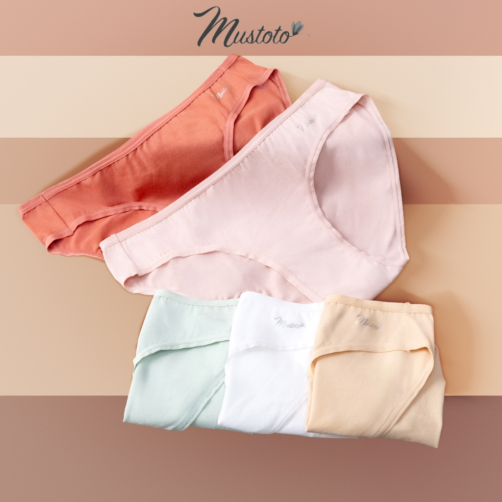 Ảnh Combo 5 Quần Lót Nữ Mustoto 100% Cotton Lưng Thấp Thoải Mái Thoáng Mát (MQ29) 4