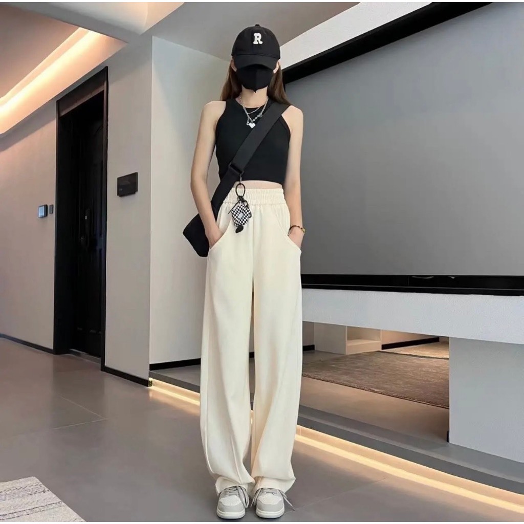 Quần ống rộng nữ chất nỉ cao cấp. hàng đẹp dày dặn.dễ mặc . dễ mix đồ  (Nỉ 6)
