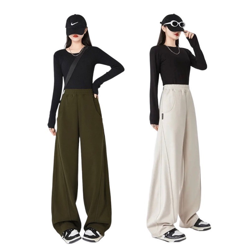 Quần ống rộng nữ chất nỉ cao cấp. hàng đẹp dày dặn.dễ mặc . dễ mix đồ  (Nỉ 6)