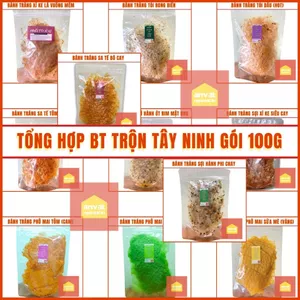 GÓI 100G - BÁNH TRÁNG TRỘN TÂY NINH ĐỦ LOẠI ĐỦ VỊ (hành phi, tỏi dầu, xì ke, sa tế bò/tôm)