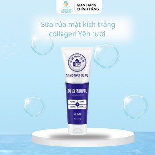 Sữa Rửa Mặt Kích Trắng Collagen Yến Tươi, Sữa Rửa Mặt Trắng Da Làm Sạch Sâu Giảm Mụn Kiểm Soát Dầu Nhờn 110g