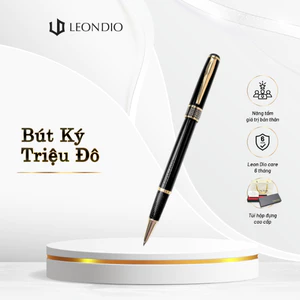 BÚT KÝ CAO CẤP, bút viết Leon Dio Hive Black, ngòi 0.5mm, khắc tên theo yêu cầu, dùng làm quà tặng