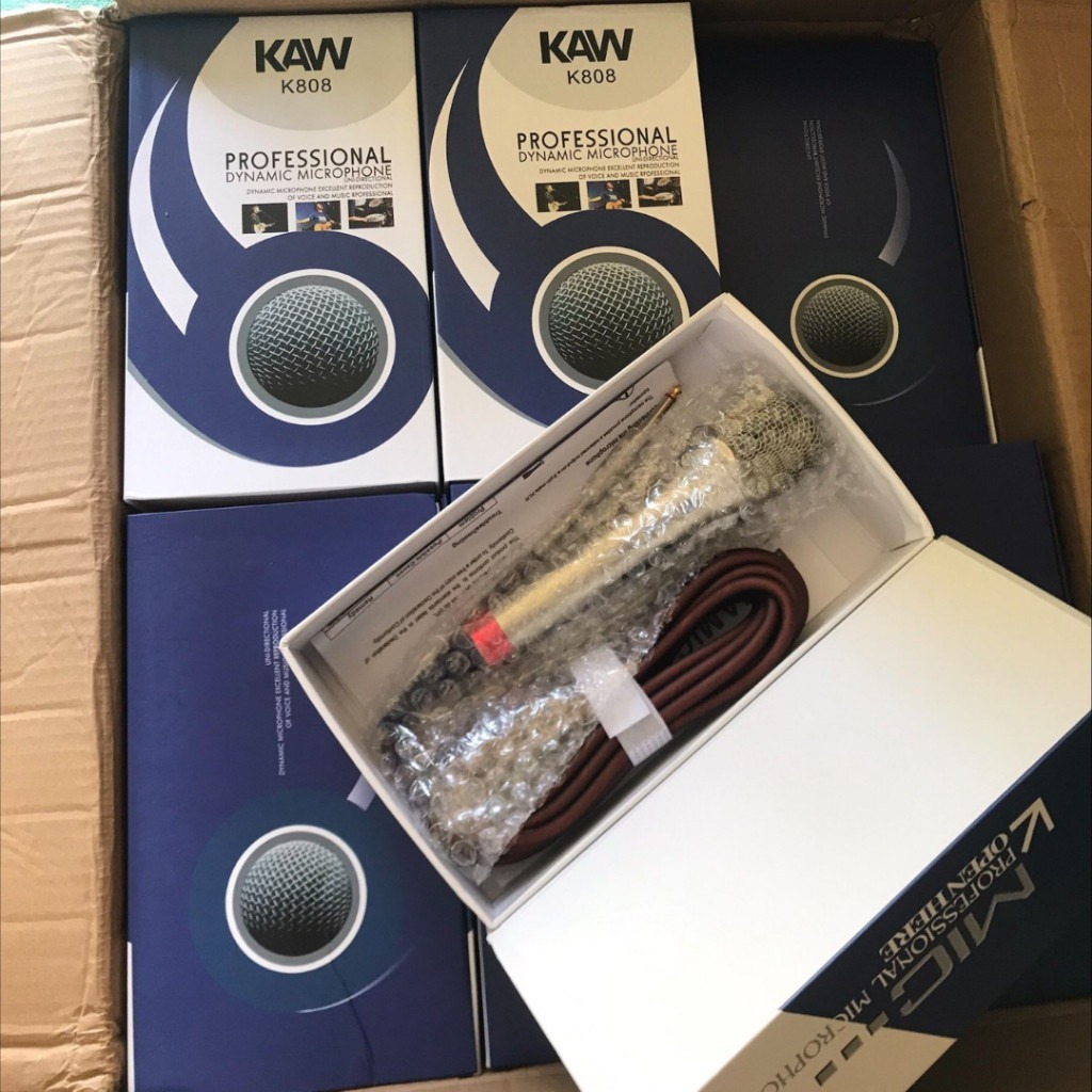Micro Có Dây KAW K808 Hát Karaoke Cực Chuẩn, Hát Hay, Dây Dài 5M