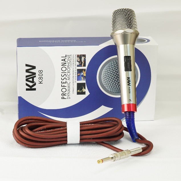 Micro Có Dây KAW K808 Hát Karaoke Cực Chuẩn, Hát Hay, Dây Dài 5M