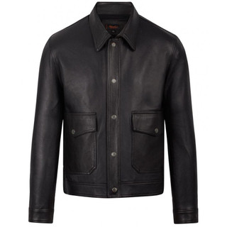 Áo khoác da nam Sơn Tùng, áo da thật Ftt Leather cổ bẻ túi hộp da cừu cao cấp mã AD410C