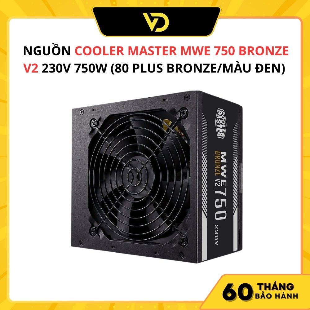 NGUỒN COOLER MASTER MWE 750 BRONZE V2 230V 750W (80 Plus Bronze/Màu Đen ...