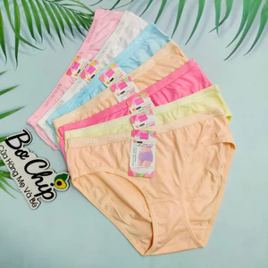 Quần Lót Bigsize Nữ Cotton Thái Chất Vải Mềm Mại, Co Giãn 4 Chiều Tốt Hàng Loại 1 - Bơ Chip