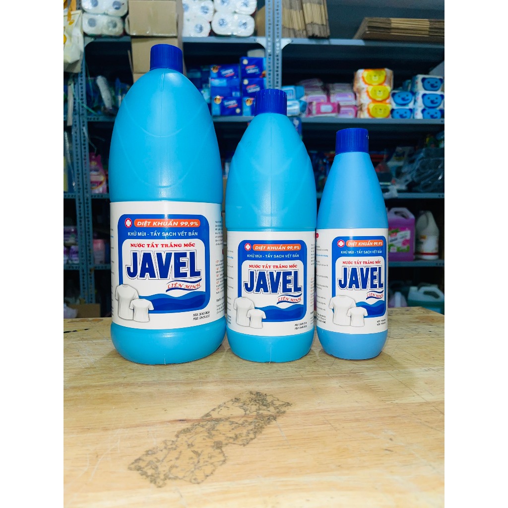 Nước tẩy  ẩm mốc - khử mùi quần áo trắng Javel  Liên Minh chai 600ml - 1 Lít - 2 lít