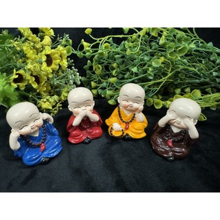 Tượng Tứ Không đeo tràng hạt (Chuỗi Hạt) may mắn tài lộc