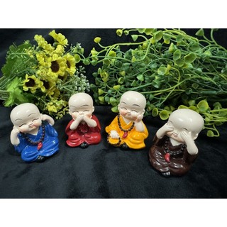 Tượng Tứ Không đeo tràng hạt (Chuỗi Hạt) may mắn tài lộc