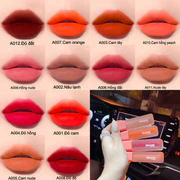 New Trend Full 12 màu Son môi kem lì Beana chính hãng version 6 chất son nhung mịn, lên màu chuẩn đẹp, sang chảnh