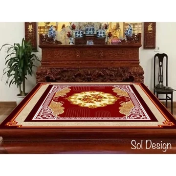 [ Rẻ Vô Địch ]Thảm Trải Sập, Thảm Trải Phòng Thờ Phong Thuỷ, Thảm Trải Sàn Bali 5DThảm trải Sập - Thảm Trải Chiếu Ngựa