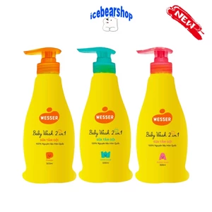Sữa Tắm Gội Wesser Sữa Tắm Toàn Thân Cho Bé Sơ Sinh 500m Hương Phấn/ Xạ Hương/ Hổ Phách