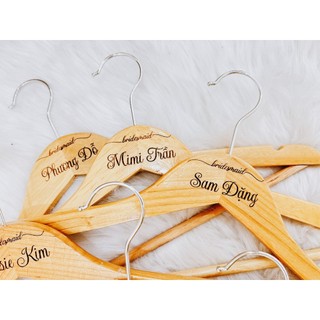 Móc gỗ treo quần khắc logo shop  ( 1 cái )